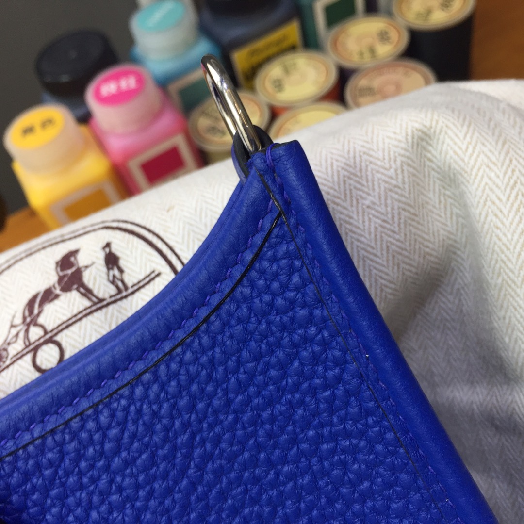 에르메스 미니 에블린16 블루로얄 은장 끌레망스 가죽